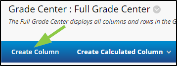 an arrow pointing to the create column button